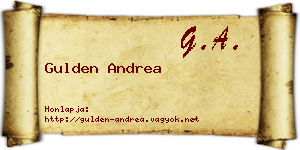 Gulden Andrea névjegykártya